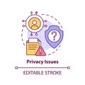 Privacy issues concept icon