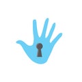 Privacy mode icon with security feature