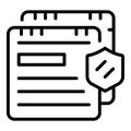 Privacy pages icon outline vector. Data policy