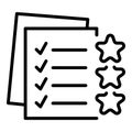 Privacy papers icon outline vector. Secret data