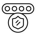 Privacy password icon outline vector. Safety lock Royalty Free Stock Photo