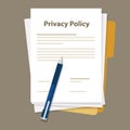 Privacy Policy document paper and pen Royalty Free Stock Photo