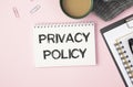 PRIVACY POLICY Private Security Protection Royalty Free Stock Photo