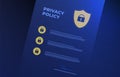 Privacy Policy - Private Security Protection, confidential information contract concept. Personal confidential Royalty Free Stock Photo