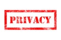 Privacy rubber stamp Royalty Free Stock Photo