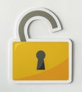 Privacy Security Open Lock Icon