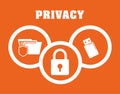 Privacy and security system graphic icons