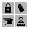 Privacy and security system graphic icons
