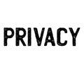 Privacy stamp on white Royalty Free Stock Photo