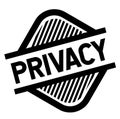 Privacy stamp on white Royalty Free Stock Photo