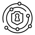 Privacy system icon outline vector. Access information Royalty Free Stock Photo