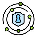 Privacy system icon vector flat Royalty Free Stock Photo