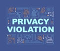 Privacy violation word concepts banner