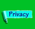 Privacy Word Shows Protection Of Confidential Information Royalty Free Stock Photo