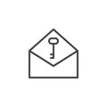 Privat email line icon