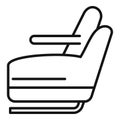 Private airplane seat icon outline vector. Inside aero