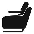 Private airplane seat icon simple vector. Inside aero