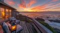 A private balcony perched atop a secluded lighthouse offering unmatched views of the sprawling ocean and a secluded