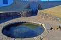 A private bath built on top of a hot spring. In a private house, Iceland Royalty Free Stock Photo