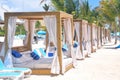 Private beach beds at the Perfect Day CocoCay island