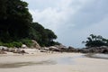 Private beach of ClubMed Bintan Royalty Free Stock Photo