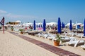 Private beach on Mamaia