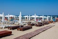 Private beach on Mamaia