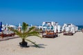 Private beach on Mamaia