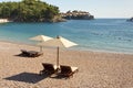 Private beach - Montenegro Royalty Free Stock Photo