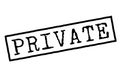 Private black rubber stamp Royalty Free Stock Photo
