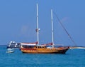 A private boat in maldives