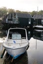 Private boat pontoon on charming little marina de talaris on lacanau lake