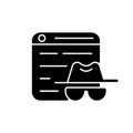 Private browsing black glyph icon