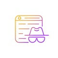 Private browsing gradient linear vector icon