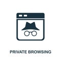 Private Browsing icon from banned internet collection. Simple line Private Browsing icon for templates, web design and