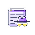 Private browsing purple RGB color icon Royalty Free Stock Photo