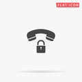 Private Call flat vector icon Royalty Free Stock Photo