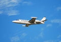 Private charter jet in flight Royalty Free Stock Photo