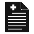 Private clinic paper icon, simple style