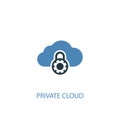 Private cloud concept 2 colored icon
