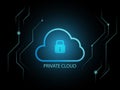 Private Cloud Platform Logo Icon.