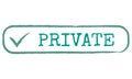 Private Confidential Protection Solitude Graphic Concept Royalty Free Stock Photo