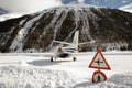 Private and corporate jets in the airport in St Moritz Switzerland Royalty Free Stock Photo