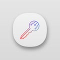 Private digital key app icon Royalty Free Stock Photo