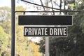 Private Drive Street Sign