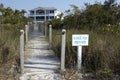 Private entrance to a beach front property Royalty Free Stock Photo
