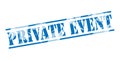 Private event blue stamp Royalty Free Stock Photo