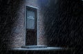 Private Eye Door Outside Rain