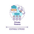 Private finance concept icon