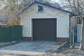 Private garage with brown gates